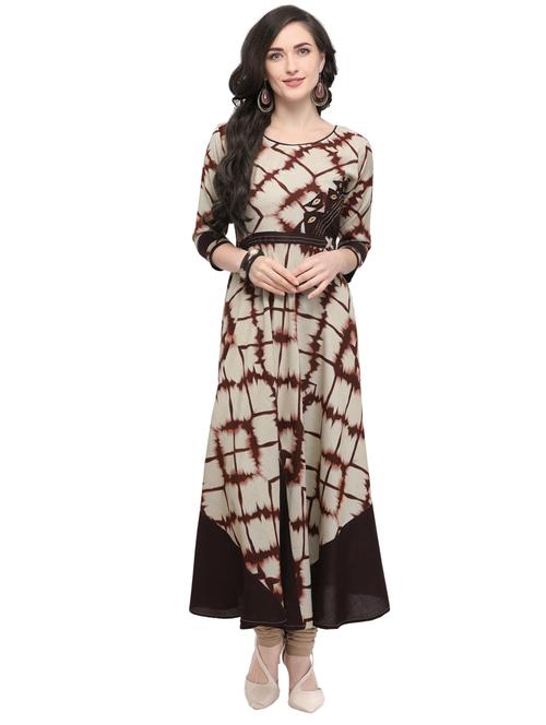 printed flared kurta - 19875277 - Very Small Image - 1