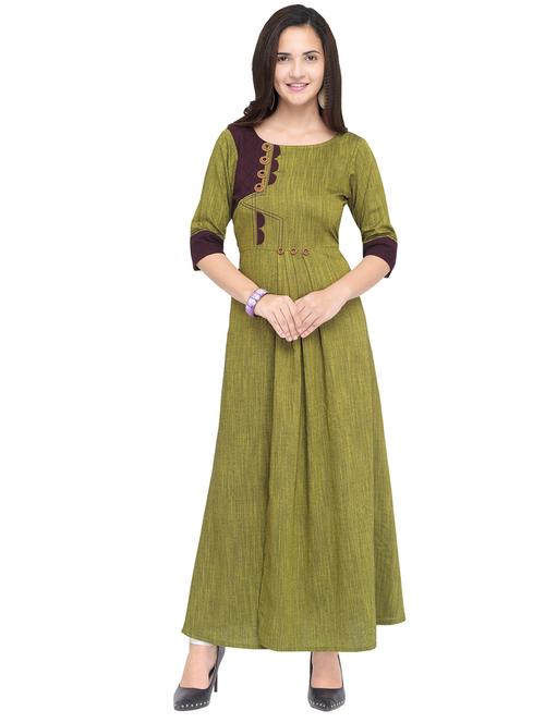 color block flared kurta - 19875280 - Very Small Image - 1