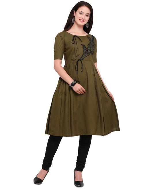 self design anarkali kurta - 19875318 - Very Small Image - 1