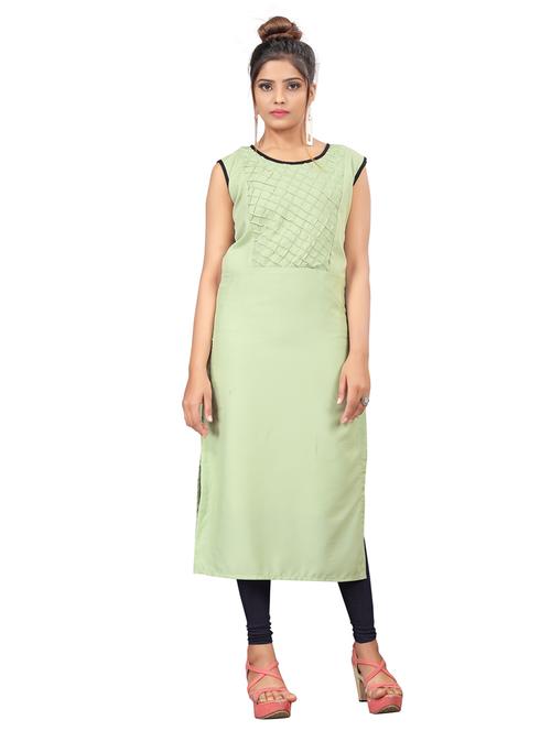 women cotton blend straight kurta - 19875329 - Very Small Image - 1