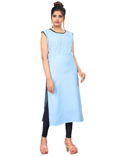 women cotton blend straight kurta - 19875330 - Very Small Image - 1