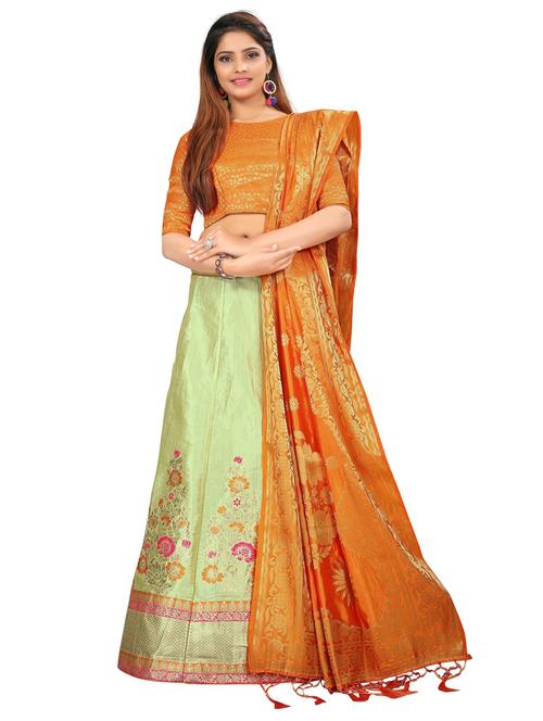 banarasi lehenga choli with dupatta - 19875343 - Very Small Image - 1