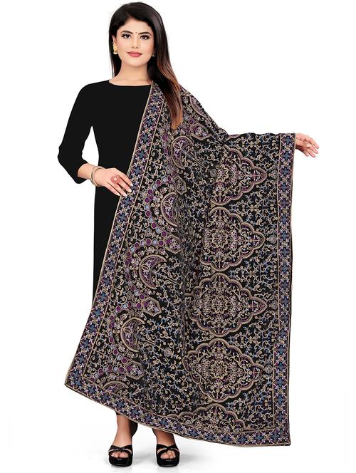 dhruv fashions embroidered dupatta - 19877632 - Very Small Image - 1