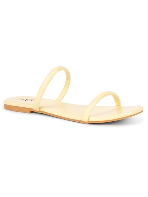 yellow leatherette slip on sandals - 19878306 - Very Small Image - 1