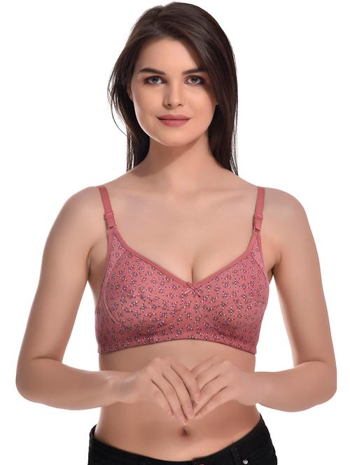 pink cotton blend t-shirt bra - 19878585 - Very Small Image - 1