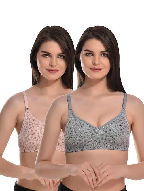 multi colored cotton blend tshirt bra - 19878588 - Very Small Image - 1