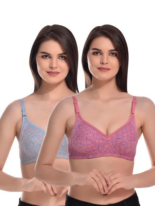 multi colored cotton blend tshirt bra - 19878600 - Very Small Image - 1