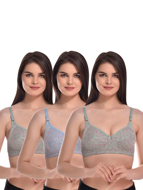 multi colored cotton blend tshirt bra - 19878605 - Very Small Image - 1