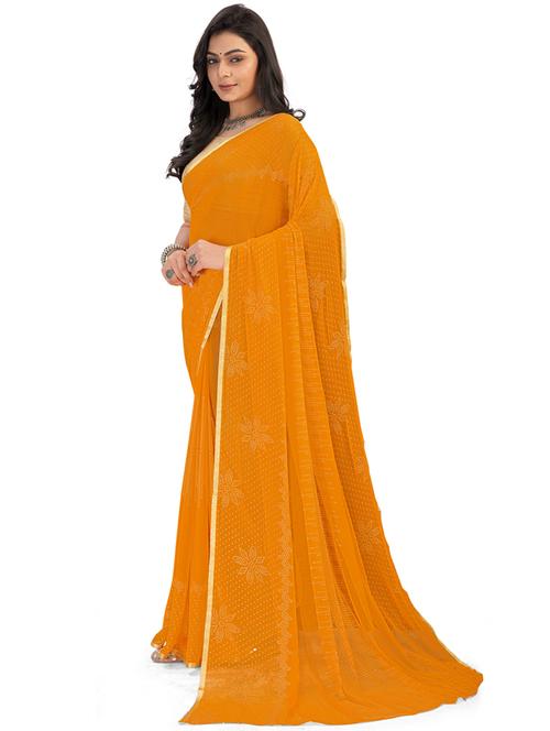 embellished bordered saree - 19879103 - Very Small Image - 1