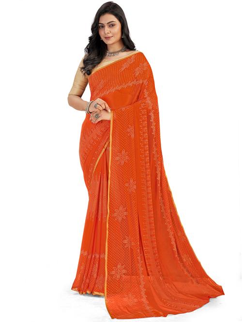 embellished bordered saree - 19879105 - Very Small Image - 1