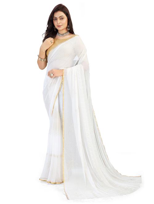 embellished bordered saree - 19879116 - Very Small Image - 1