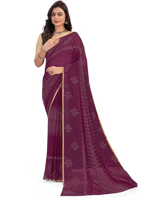 embellished bordered saree - 19879141 - Very Small Image - 1