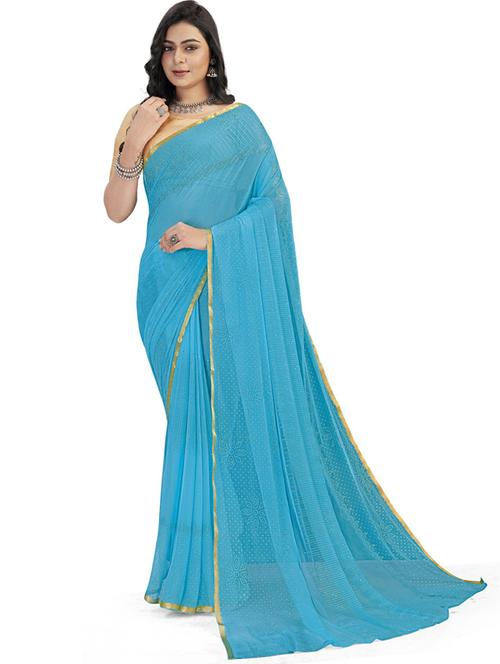 embellished bordered saree - 19879145 - Very Small Image - 1