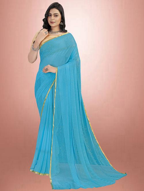 embellished bordered saree - 19879150 - Very Small Image - 1