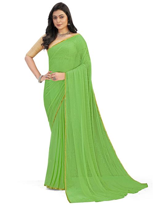 light green jacquard printed saree - 19879177 - Very Small Image - 1