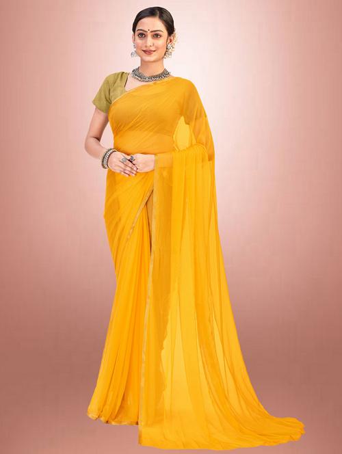 solid with bordered saree - 19879259 - Very Small Image - 1