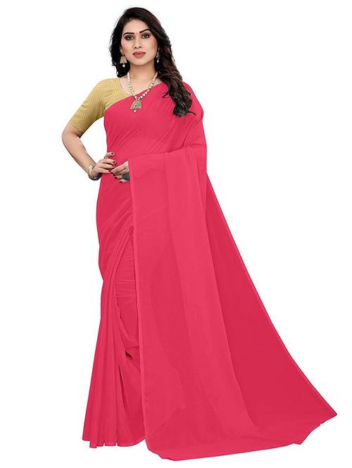 solid plain chiffon saree - 19879520 - Very Small Image - 1
