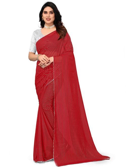 stripes printed saree - 19879955 - Very Small Image - 1