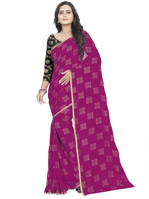 printed saree with blouse - 19880339 - Very Small Image - 1