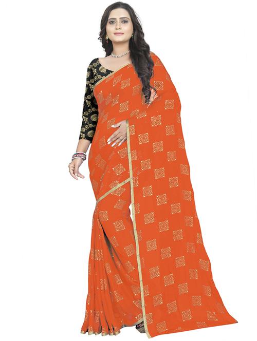 printed saree with blouse - 19880342 - Very Small Image - 1