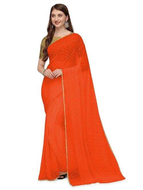 foil printed saree with blouse - 19880358 - Very Small Image - 1