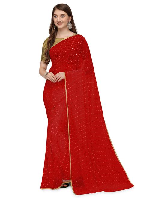 foil printed saree with blouse - 19880376 - Very Small Image - 1