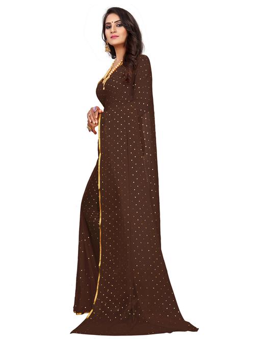 foil printed saree with blouse - 19880377 - Very Small Image - 1