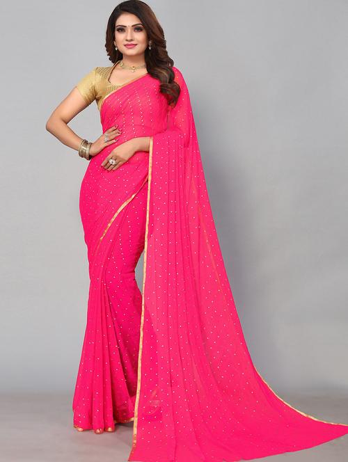 foil printed saree with blouse - 19880544 - Very Small Image - 1