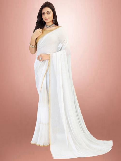 self design saree with blouse - 19881074 - Very Small Image - 1
