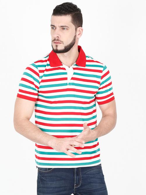men striped cotton polo t-shirt - 19881141 - Very Small Image - 1