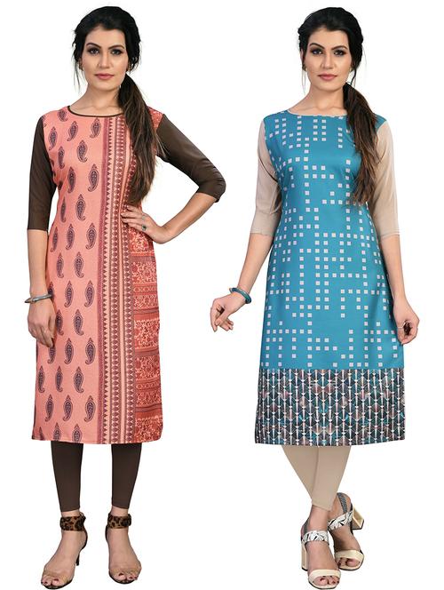 women's straight kurta - 19882139 - Very Small Image - 1