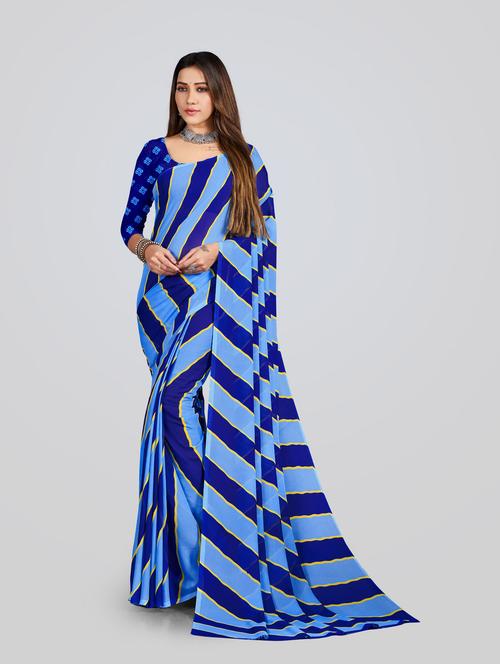 stripes printed saree - 19882640 - Very Small Image - 1