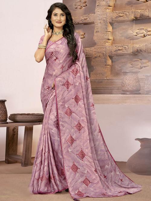 embroidered woven saree with blouse - 19882913 - Very Small Image - 1