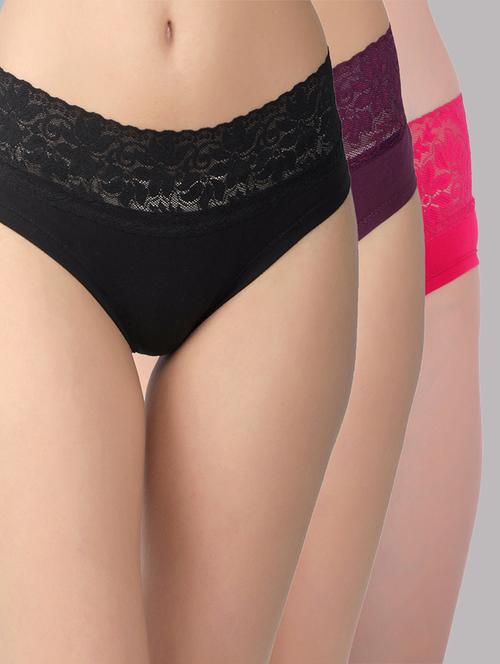 pack of 3 lace detail hipster panty - 19883505 - Very Small Image - 1