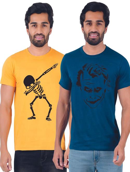 round neck printed t-shirts combo - 19885549 - Very Small Image - 1