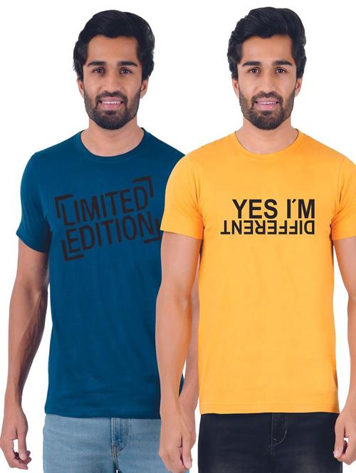 round neck printed t-shirts combo - 19885581 - Very Small Image - 1