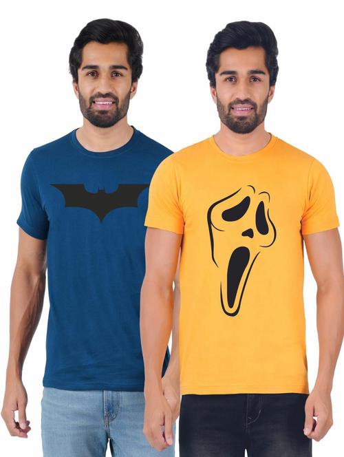 round neck printed t-shirts combo - 19885641 - Very Small Image - 1