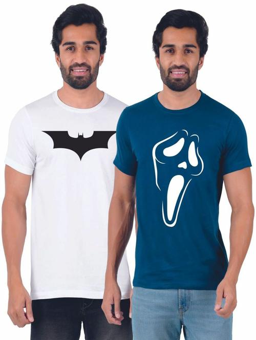 round neck printed t-shirts combo - 19885653 - Very Small Image - 1