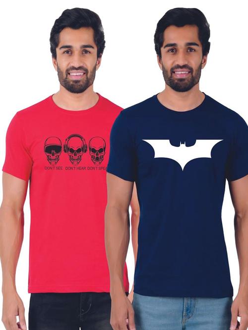 pack of 2 chest print t-shirt - 19885666 - Very Small Image - 1