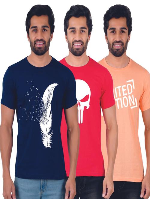 pack of 3 chest print t-shirt - 19885839 - Very Small Image - 1