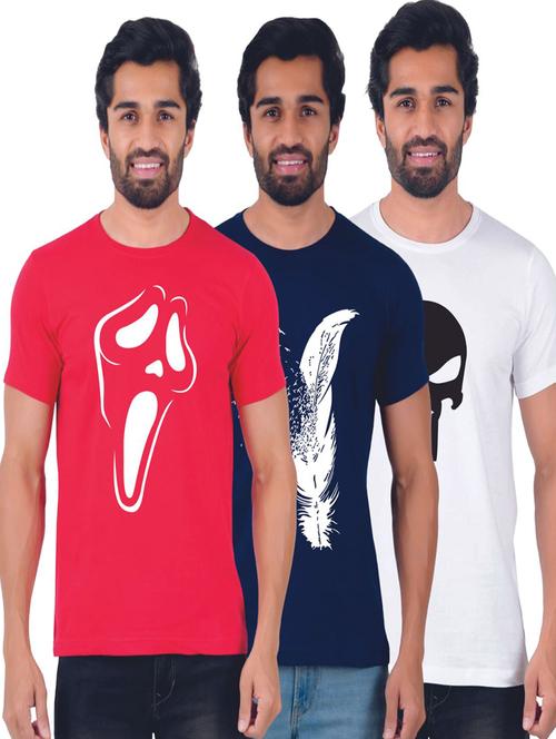 pack of 3 chest print t-shirt - 19885848 - Very Small Image - 1