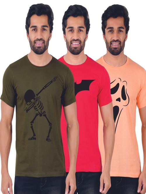 pack of 3 chest print t-shirt - 19885879 - Very Small Image - 1