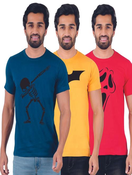 pack of 3 chest print t-shirt - 19885881 - Very Small Image - 1