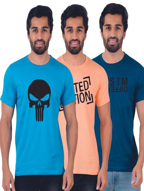 pack of 3 chest print t-shirt - 19885896 - Very Small Image - 1