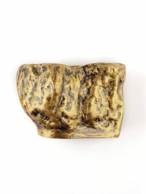 home decor fiber table top planter pot stone shape flower pot for home/office/garden/indoor planter pot for living room golden - 19885972 - Very Small Image - 1
