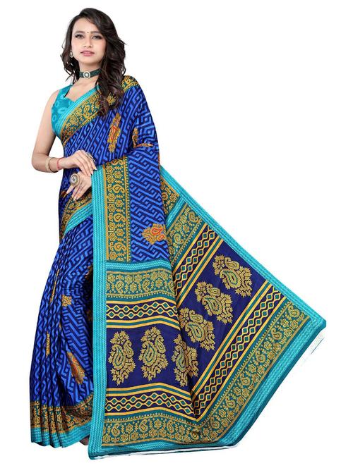 printed saree with blouse - 19886201 - Very Small Image - 1