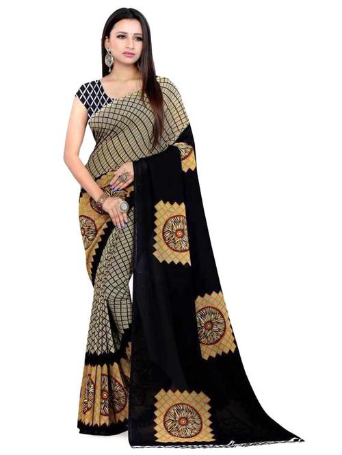 printed saree with blouse - 19886249 - Very Small Image - 1