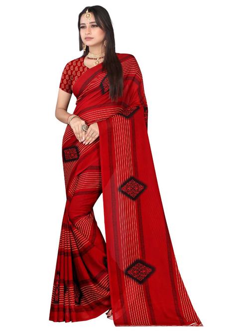 printed saree with blouse - 19886253 - Very Small Image - 1