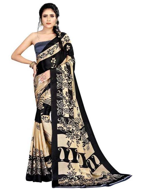 printed saree with blouse - 19886267 - Very Small Image - 1