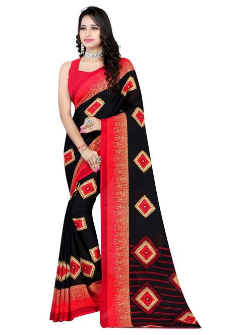 printed saree with blouse - 19886340 - Very Small Image - 1